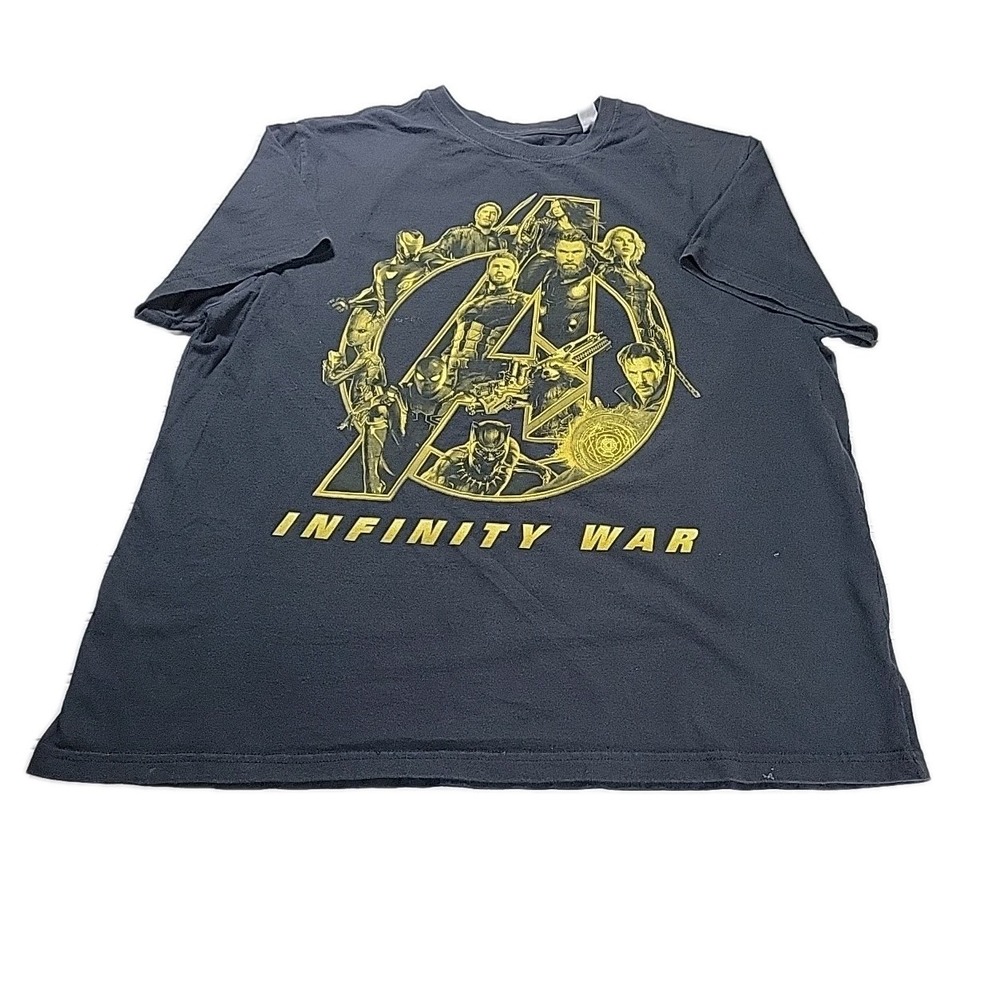 Marvel Avengers Infinity War Men's Size 2X-Large T-Shirt Black‎ Gold